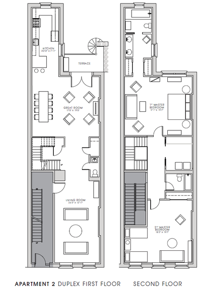 Duplex Hamilton Heights - Interactive plan